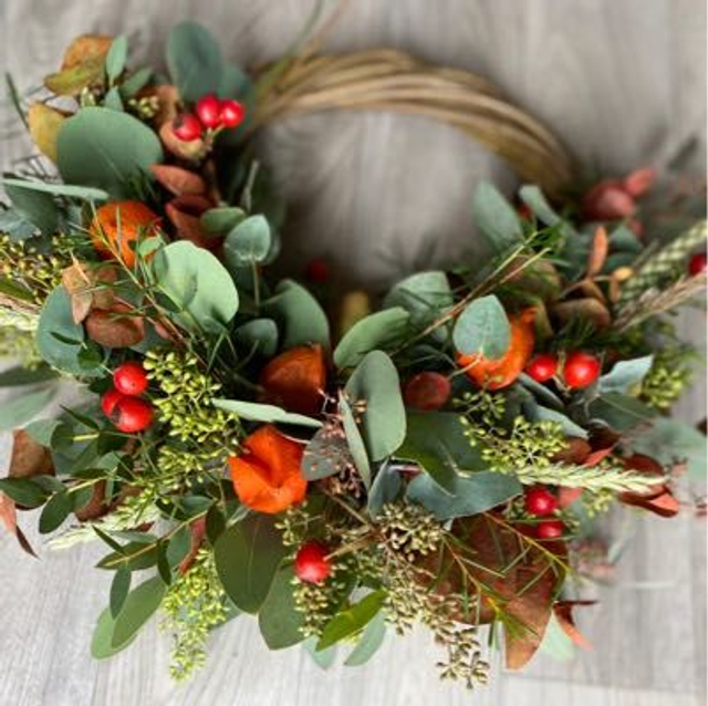 Rusty Orange Wreath 