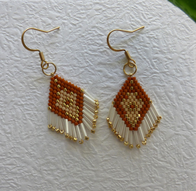 Boucles d'oreilles Terre de Sienne