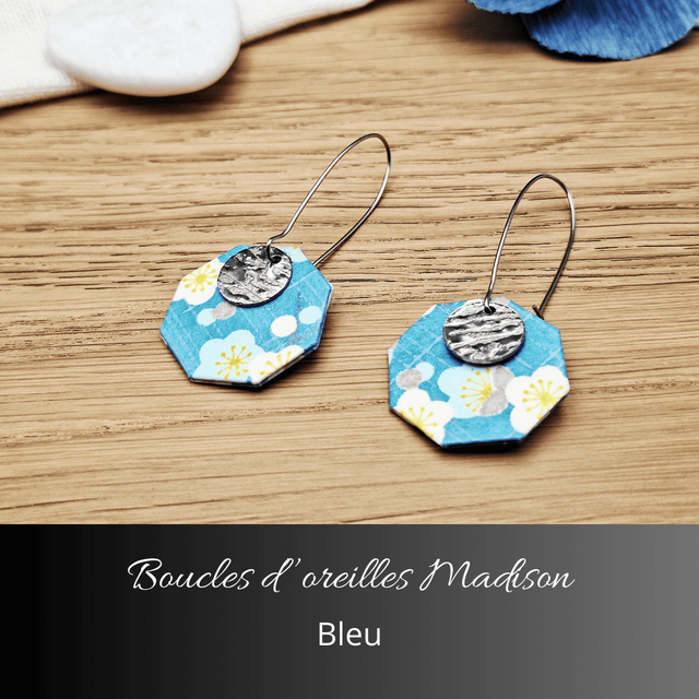 Boucles d'oreilles Madison - Bleu