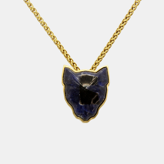 Collier panthère sodalite - AKIN 