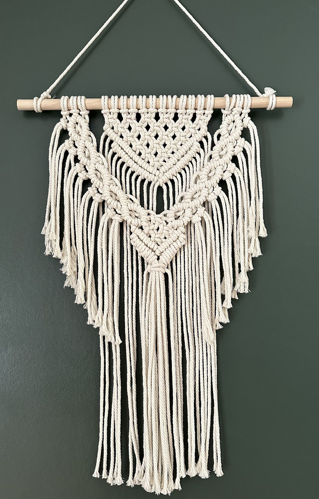 Macramé - Tenture murale Nora - ECRU