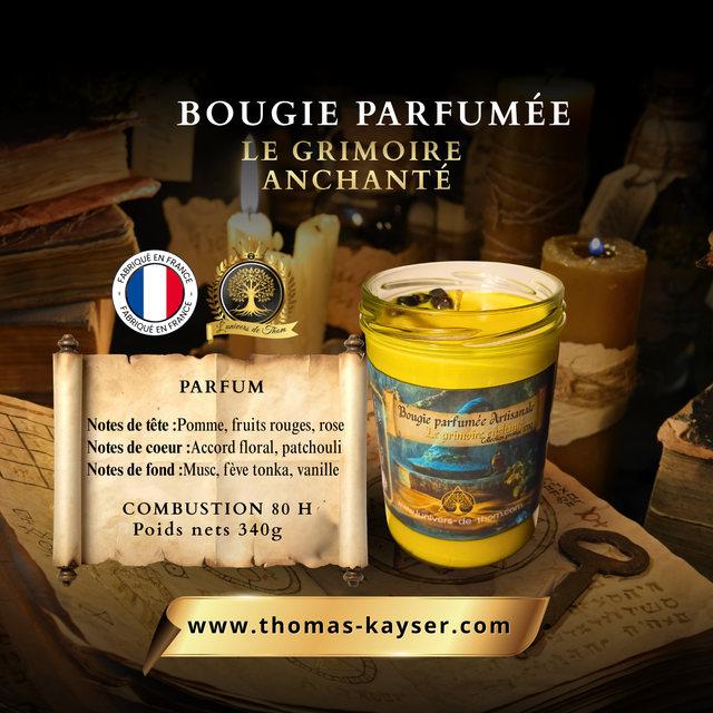 Bougie Parfumée – Le Grimoire Enchanté (Nag Champa)