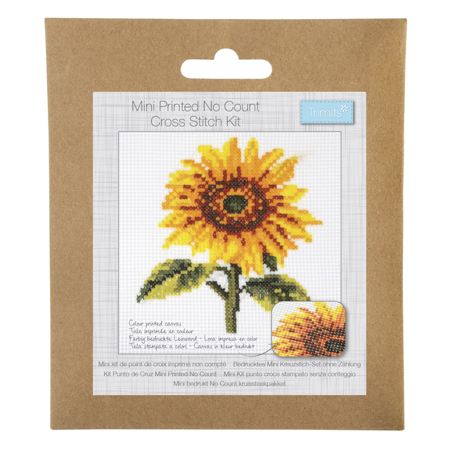 Cross Stitch Kit: Printed: Mini: Sunflower