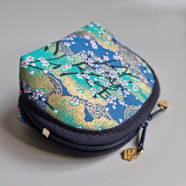 Porte-monnaie arrondi "Akina" turquoise