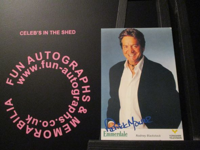 Patrick Mower (Rodney Blackstock) Original Emmerdale Yorkshire Tv Logo Pre-Print Cast Card (SEE PIC)