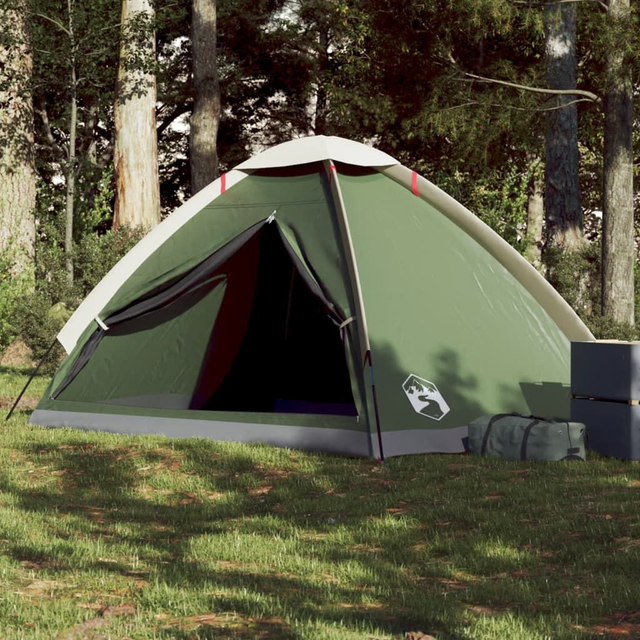 Tente de camping à dôme 4 personne vert imperméable