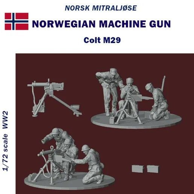 Rezpla - 1/72 Norwegian Machine Guns Colt M29