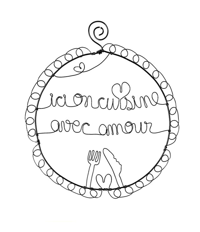 Cadre &quot;Ici on cuisine avec amour&quot;