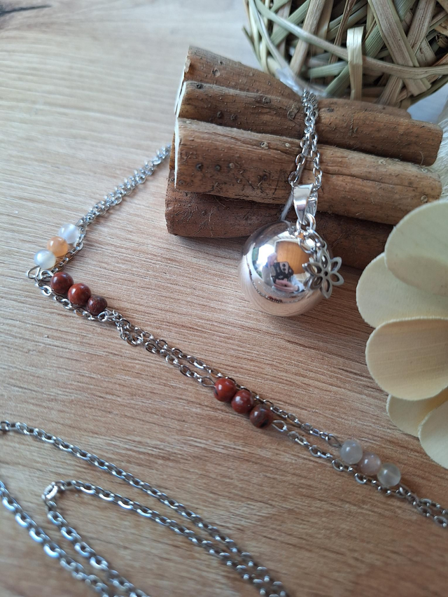 Bola de grossesse argenté 