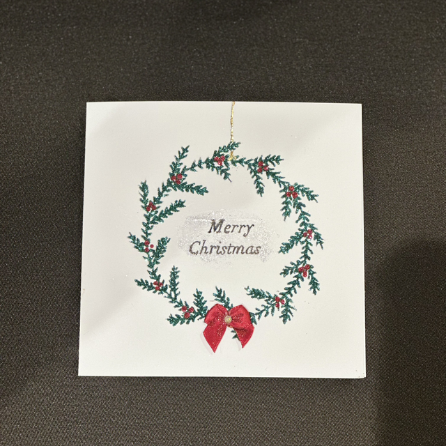 HANDMADE CHRISTMAS WREATH CARD