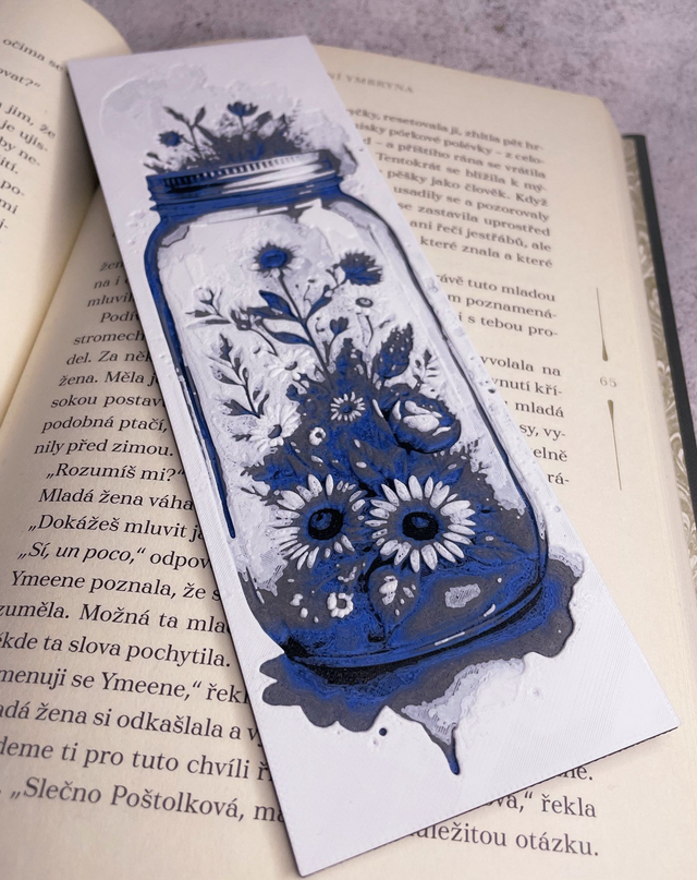 Záložka velká Květinová