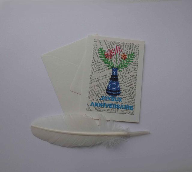 La carte d'anniversaire fleurie aux belles histoires