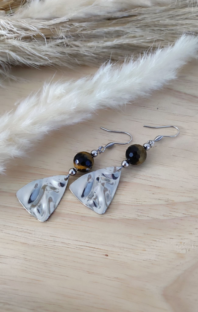 Boucles d'oreilles "Éternel" Oeil de tigre