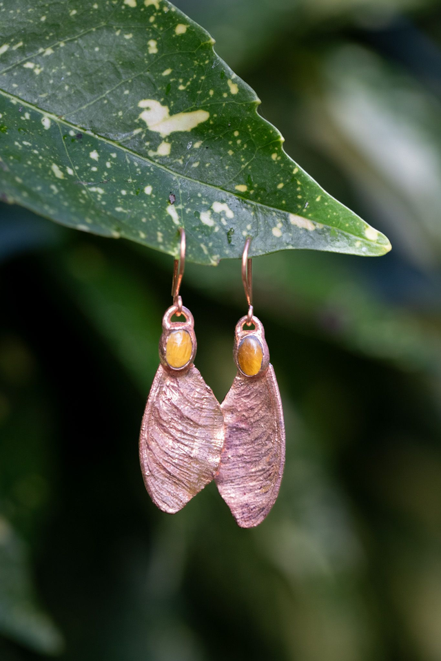 Boucles d’oreille Samares oeil de tigre