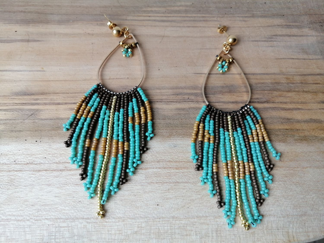 Pendants d'oreilles Aztèque