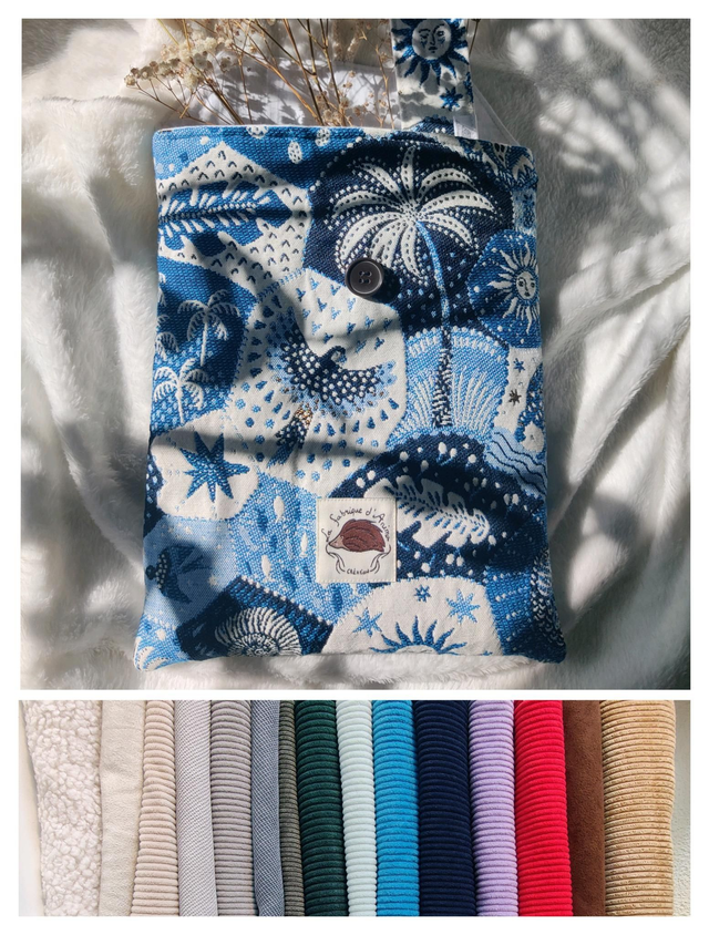 Housse livre broché/relié extérieur velours &quot;personnalisé&quot;