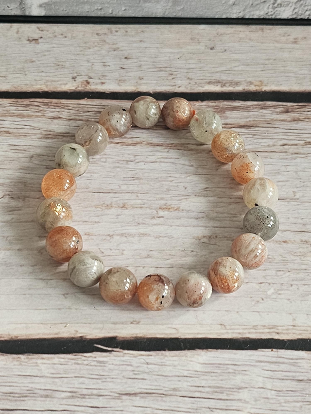 Bracelet en Héliolite (Pierre de soleil) – 10 mm