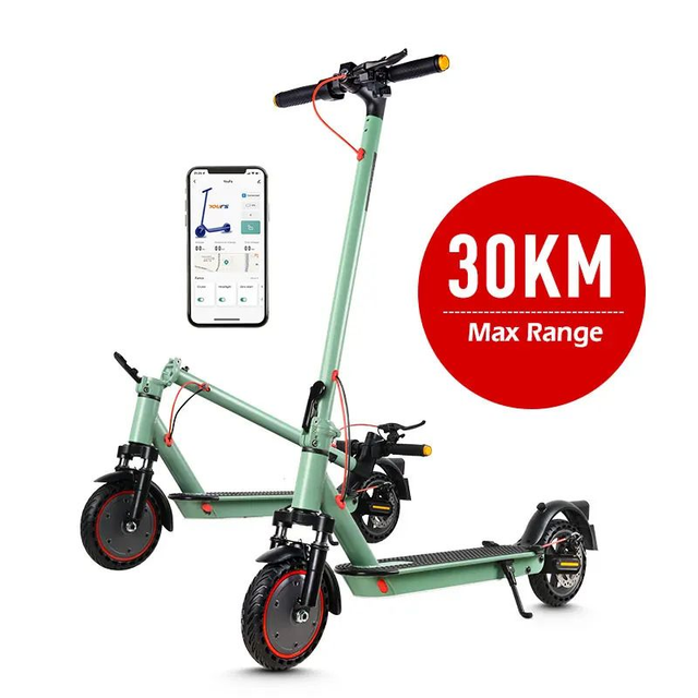20-25-30 km/t affjedret PLUS 350W 10.4Ah el-løbehjul, fartpilot & app, 30km kørsel