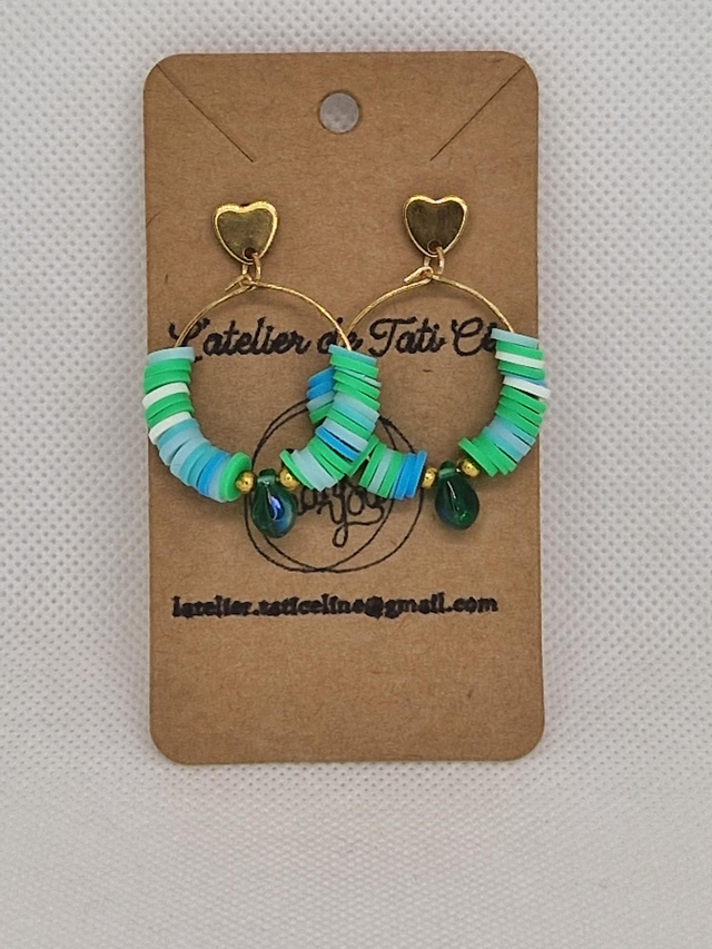 Créoles vertes et dorées