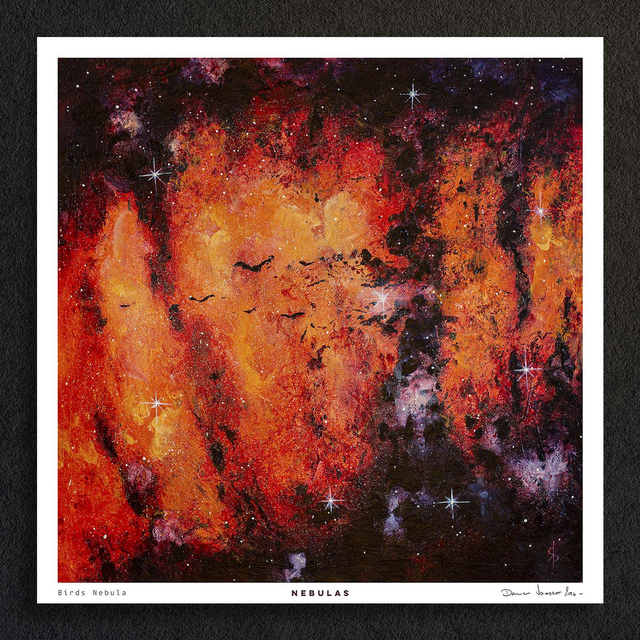 #0596 Birds Nebula - NEBULAS - PRINT -peintures Acrylique