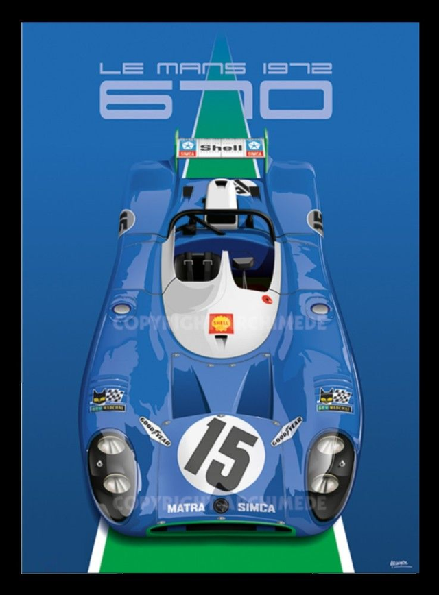 Matra 670 Le Mans 1972 framed poster print by Archimede