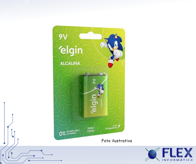 BATERIA ELGIN ALCALINA 6LR61 9V UNID. 3