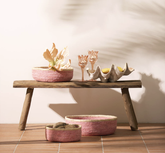 PAITO basket trio pink and natural
