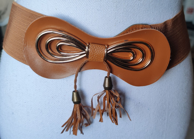 Ceinture marron élastique 70 cm 