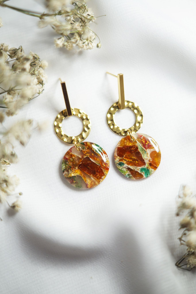 Coloris éclats d&#039;automne - Boucles Cléo