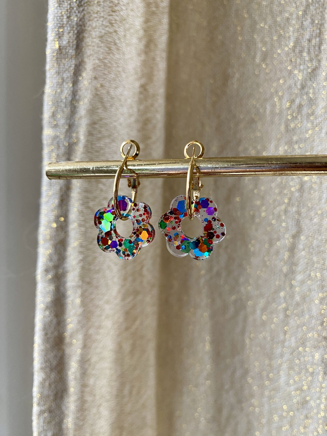 Créoles fleurs - pride