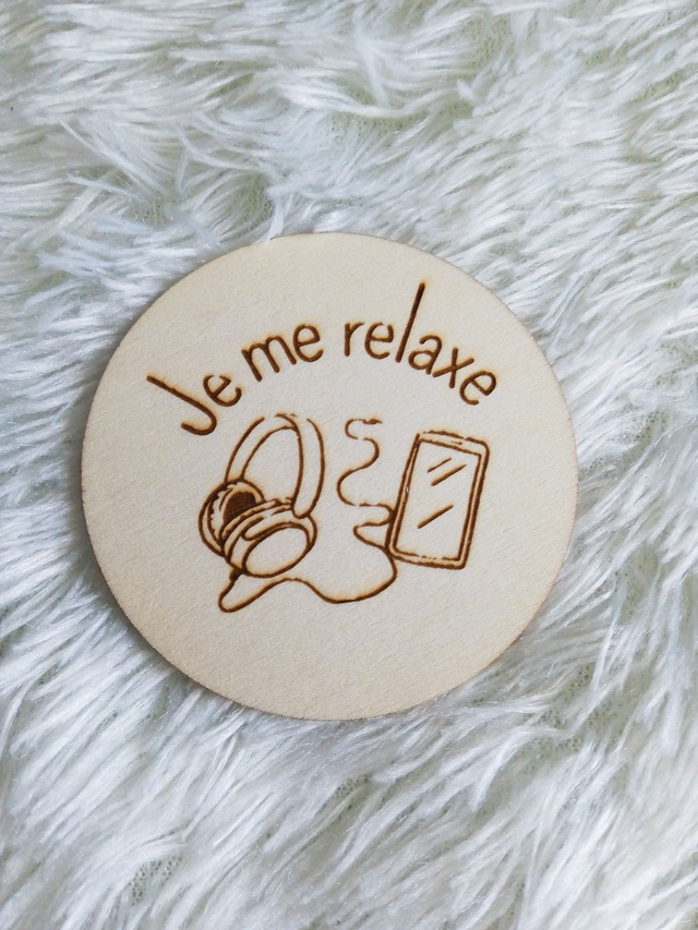 Disque accessoire &quot;Je me relaxe&quot; pour panneau de porte interchangeable By Romalysa