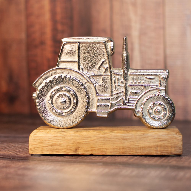 Tractor on Wooden Base