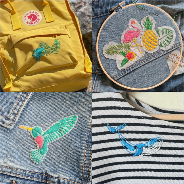 Paraffle Tropical Customise  Embroidery Kit