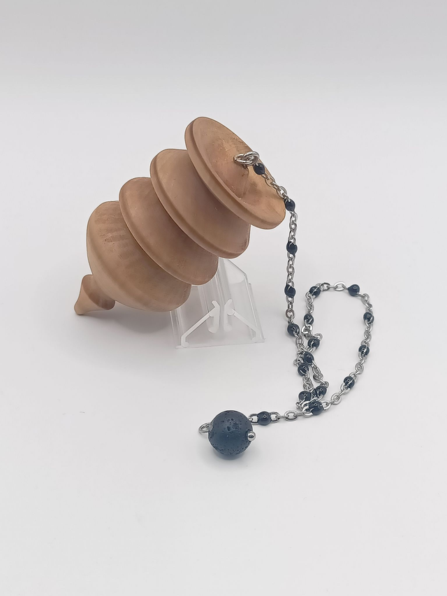 Pendule Buis, Pierre de Lave, acier Inoxydable