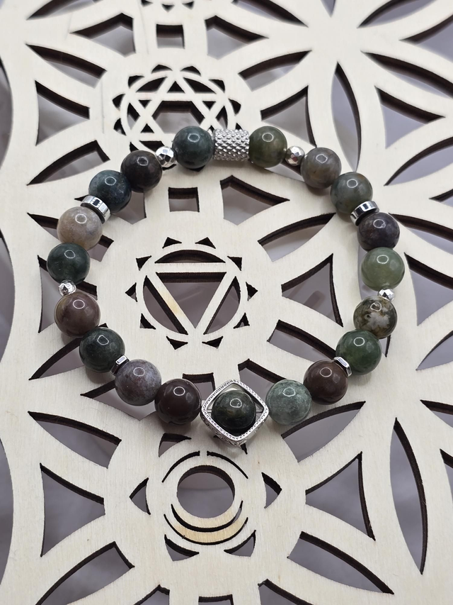 Bracelet Agate indienne 0,8 cm