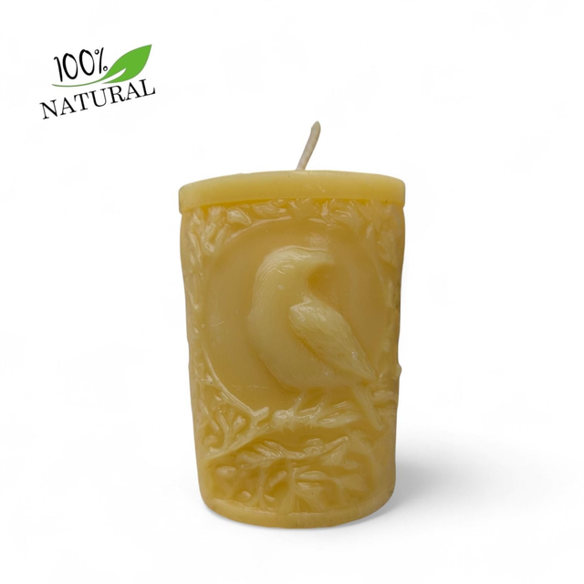 Bienenwachskerze "Rabe"