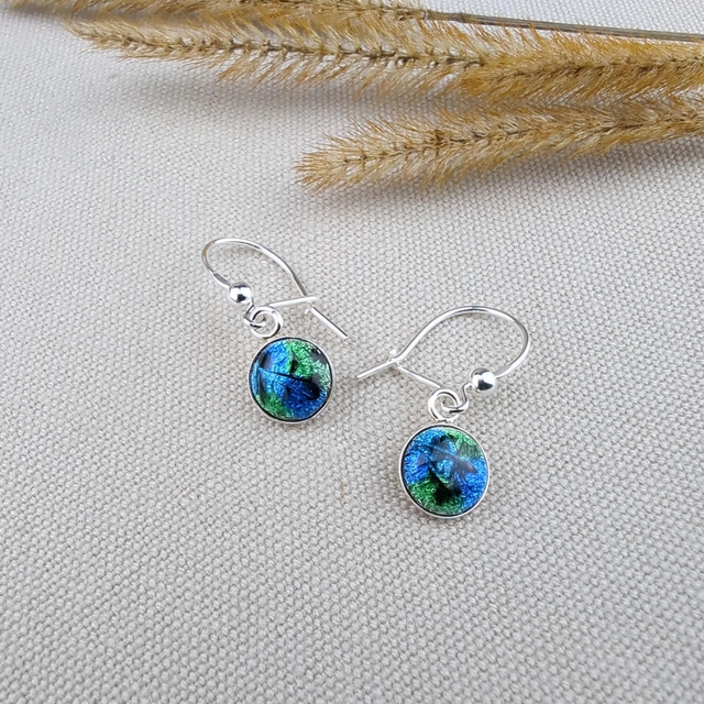 Boucles d'oreilles - Petits ronds - en émail grand feu de Limoges 