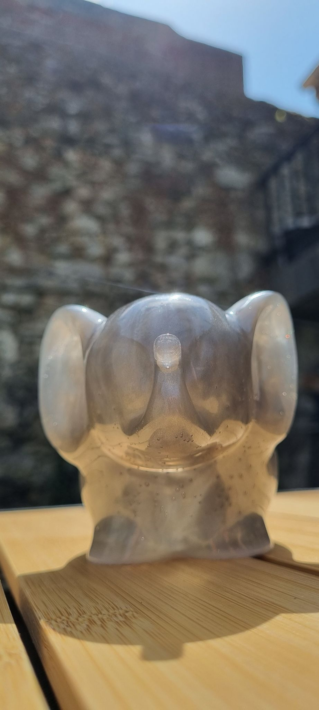 Eléphant gris et blanc