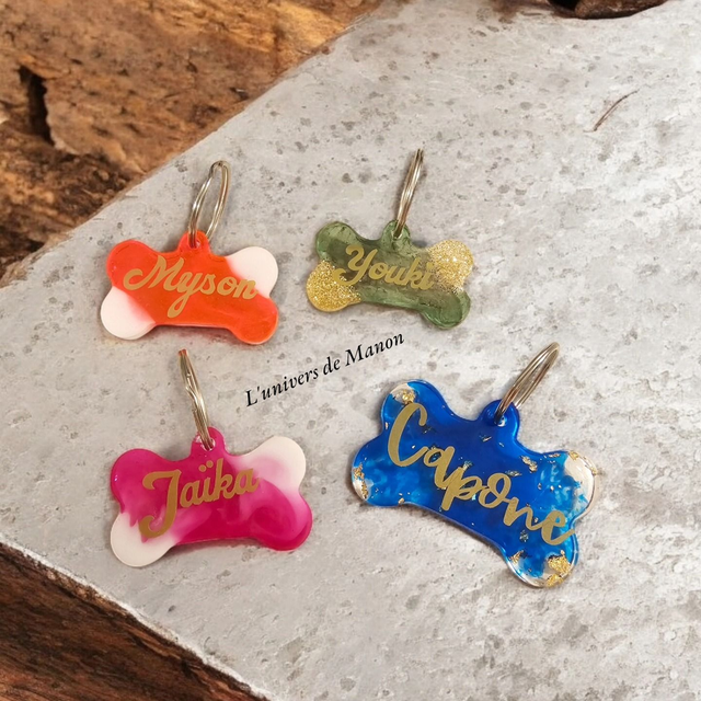 Médaille pour chien en résine