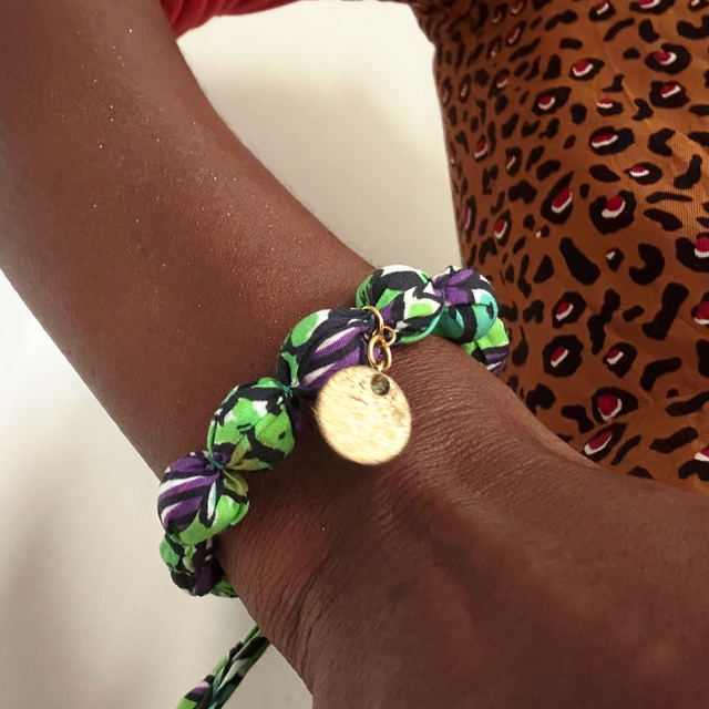 Bracelet en tissu imprimé