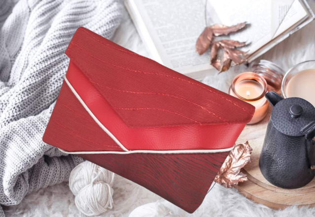 Pochette "Padouk" rouge