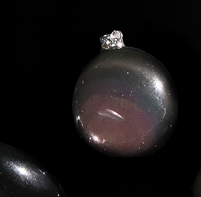 Pendentif Obsidienne Oeil celeste - Talisman protection