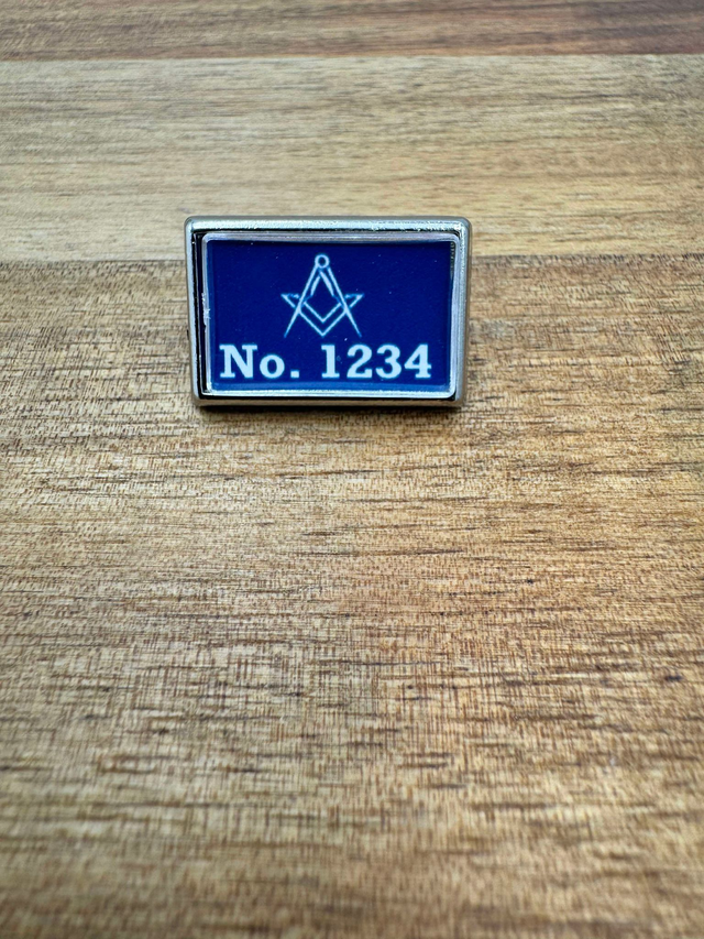 Custom Lodge Lapel Pin - Blue