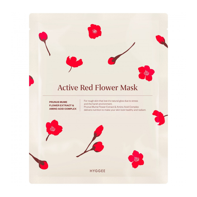 HYGGEE Active Red Flower Mask