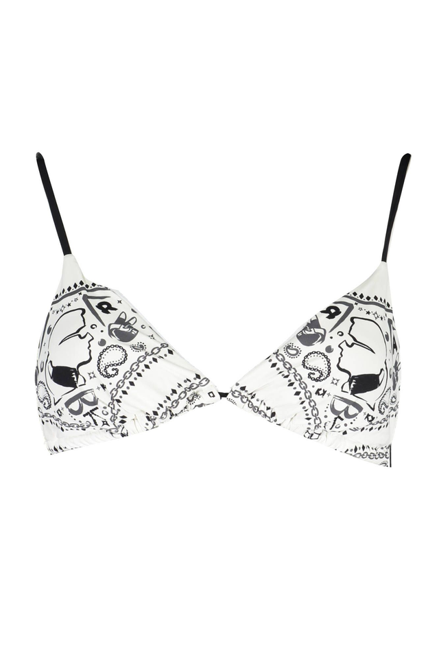 KARL LAGERFELD COSTUME PARTE SOPRA DONNA BIANCO