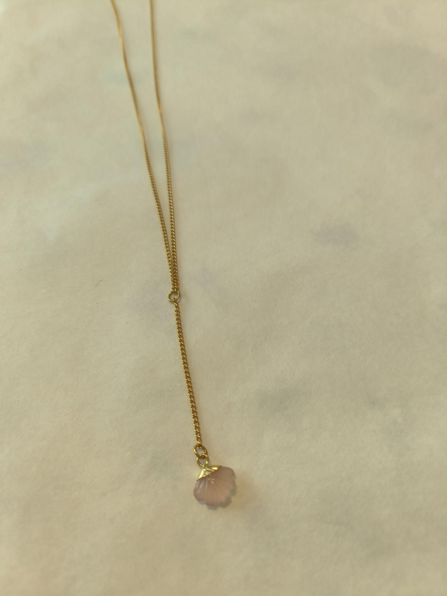 Collier coquillage rose