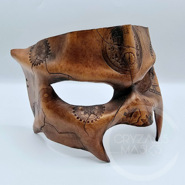 Steampunk leather mask  
