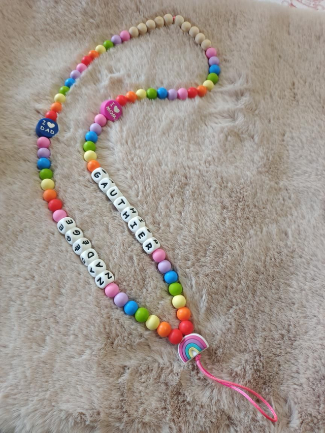 Collier de Téléphone Arc-en-ciel