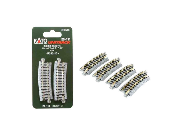 4 rails courbe R282 15° Kato 20-111 N