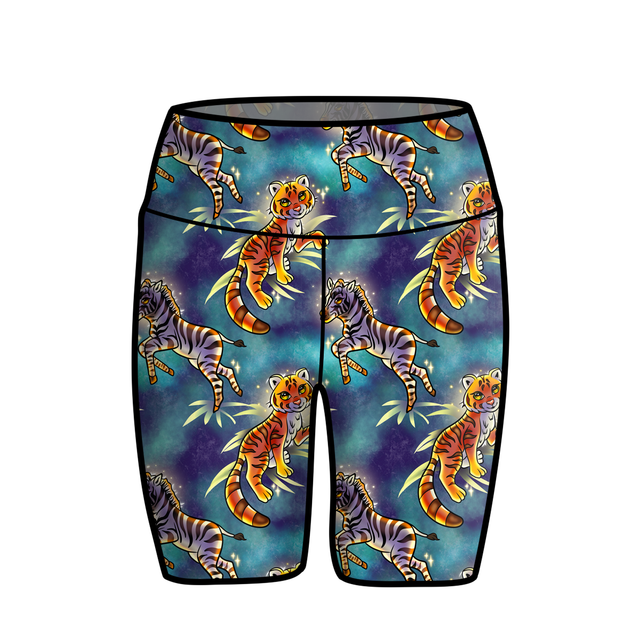 Dreamweaver 'Magical Tigers &amp; Zebras' Biker Shorts
